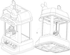 Childrens crane machine